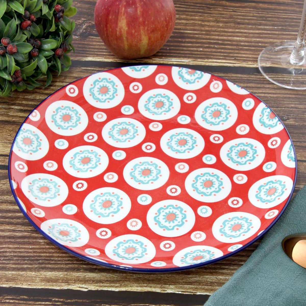 JUST HOME COLLECTION - Plato 24 cm diseño puntos