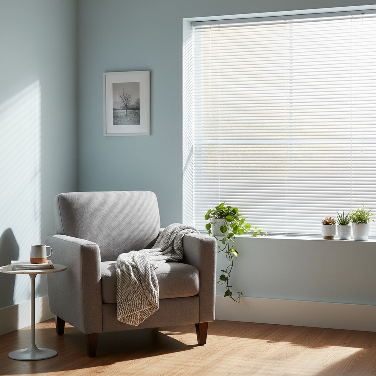 JUST HOME COLLECTION - Persiana aluminio plateada