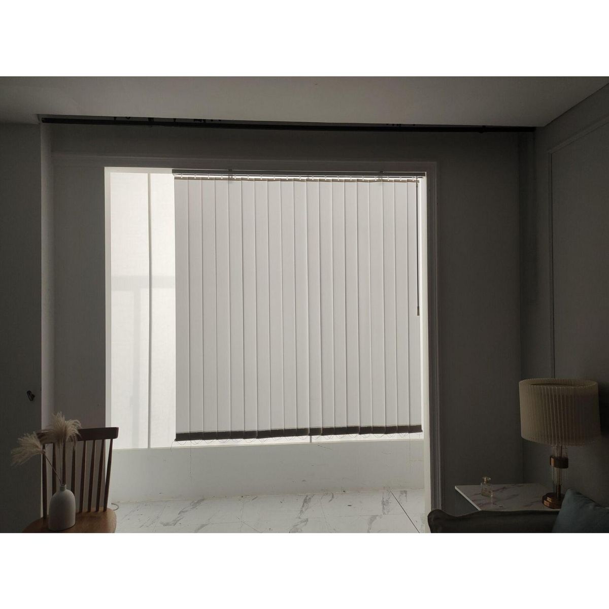 JUST HOME COLLECTION - Persiana vertical PVC 160x165 cm blanca