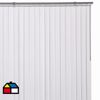 Persiana vertical PVC 200x215 cm blanca.