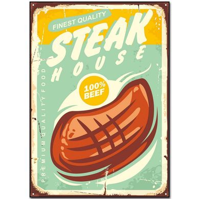 Cuadro acrlico steak 50x70 cm