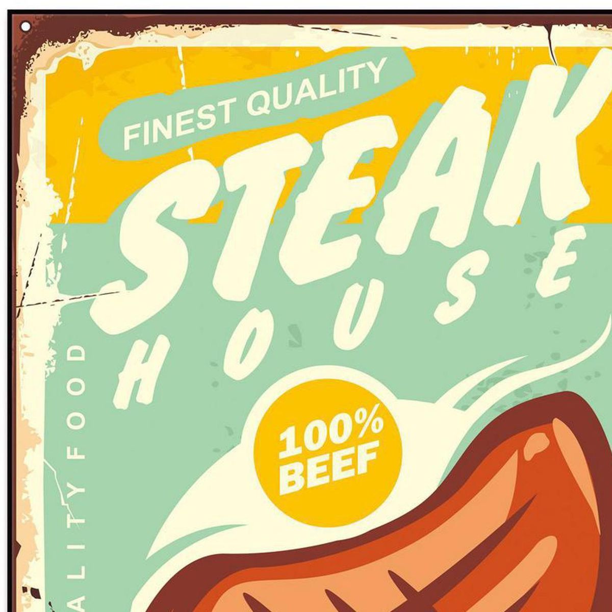 HOMY - Cuadro acrílico steak 50x70 cm