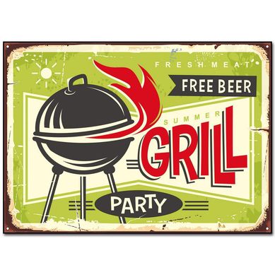 Cuadro acrlico grill 50x70 cm