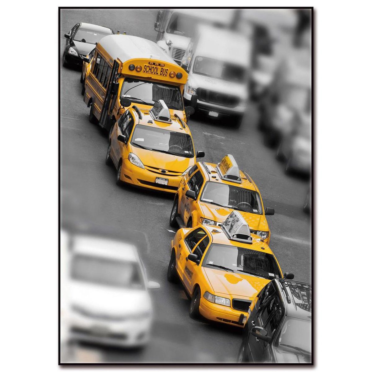 HOMY - Cuadro acrílico taxi 1 50x70 cm