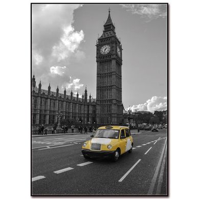 Cuadro acrlico taxi 2 50x70 cm