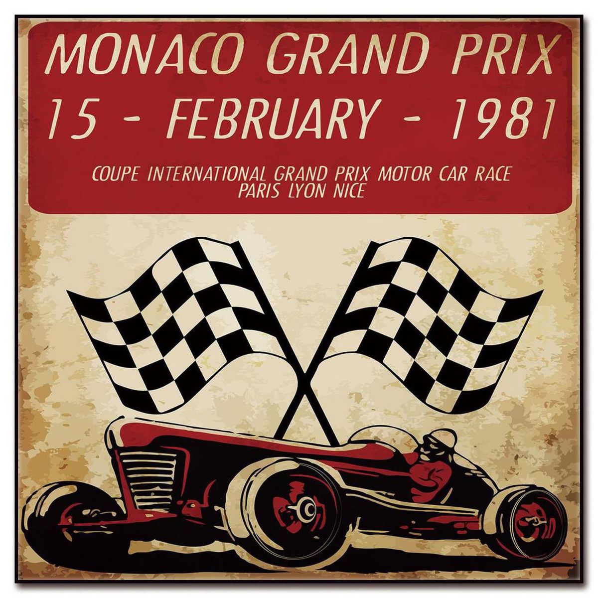 HOMY - Cuadro acrílico motor 3 40x40 cm