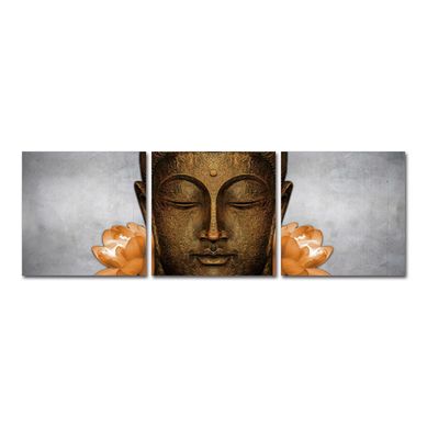 Set de 3 canvas acrlico buda 40x40 cm