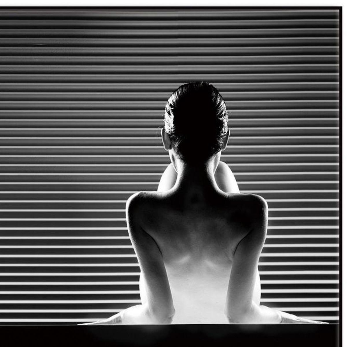 HOMY - Cuadro acrílico blanco/negro 2 50x70 cm