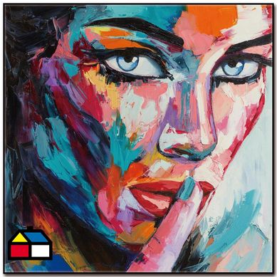 Cuadro acrlico mujer 1 80x80 cm