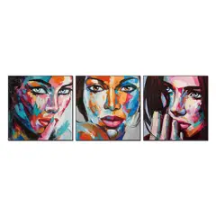HOMY - Set de 3 cuadros acrílico 2 40x40 cm