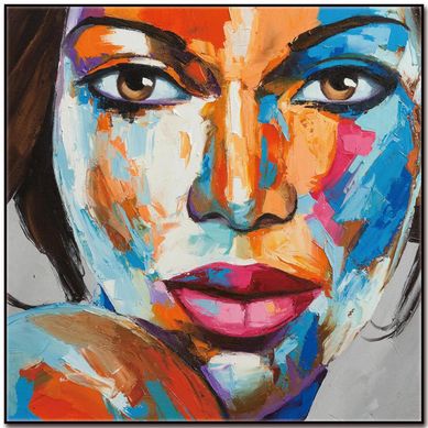 Cuadro acrlico mujer 2 80x80 cm