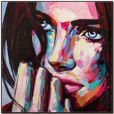 Cuadro acrlico mujer 3 80x80 cm