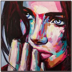 HOMY - Cuadro acrílico mujer 3 80x80 cm