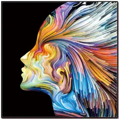 HOMY - Cuadro acrílico woman 3 40x40 cm
