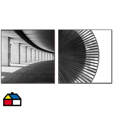 Set de 2 cuadros acrlico sta 60x60 cm