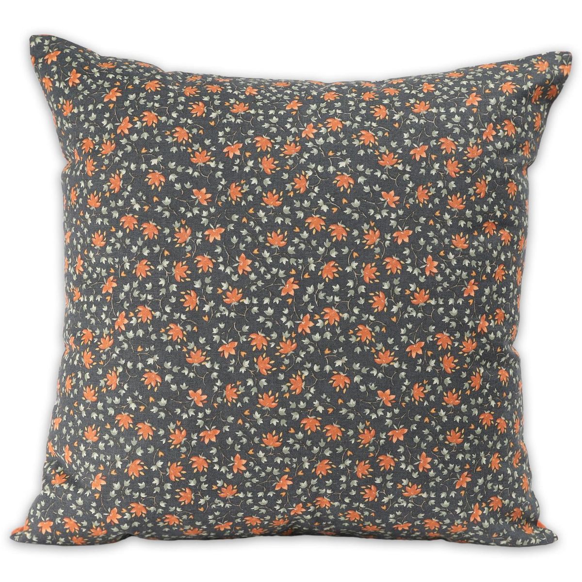 HOMY - Cojín floreado negro 45x45 cm