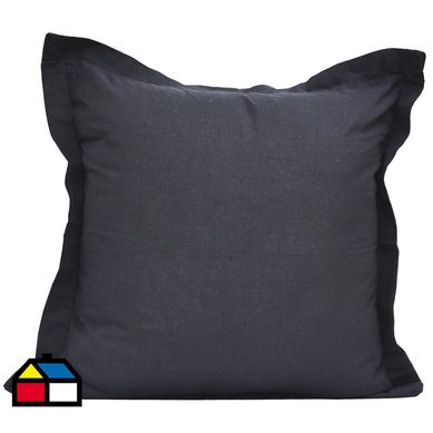 Cojn negro con borde 60x60 cm
