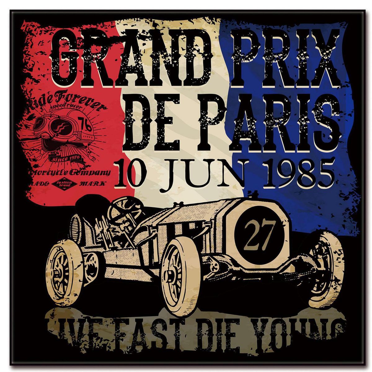 HOMY - Cuadro acrílico race 2 40x40 cm