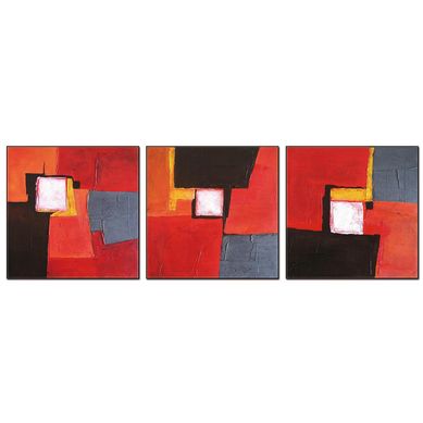 Set 3 cuadros acrlicos cubo 40x40 cm