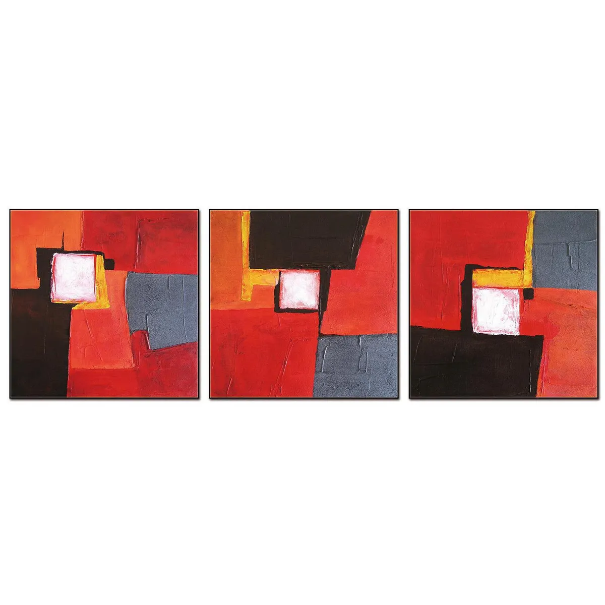 HOMY - Set 3 cuadros acrílicos cubo 40x40 cm