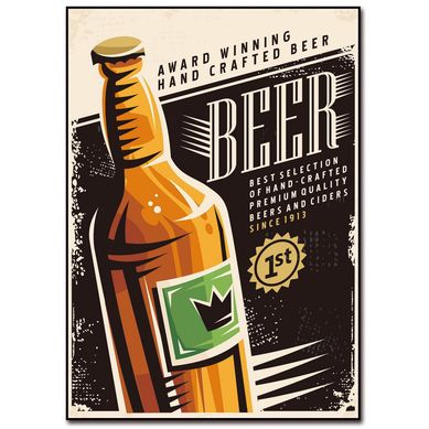 Cuadro acrlico beer 50x70 cm