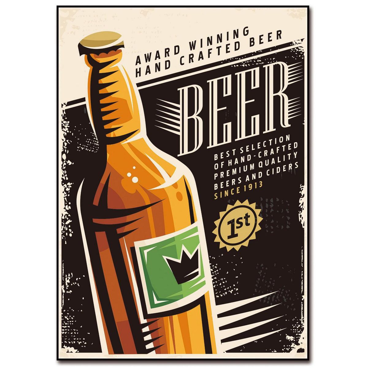 HOMY - Cuadro acrílico beer 50x70 cm