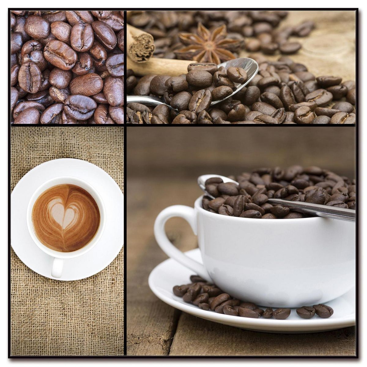 HOMY - Cuadro acrílico café 1 40x40 cm