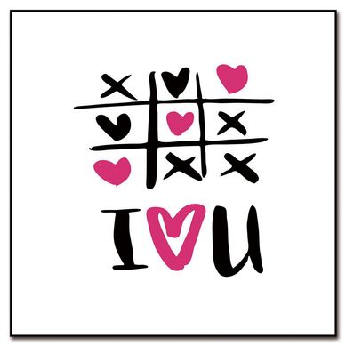 Cuadro acrlico love 2 40x40 cm