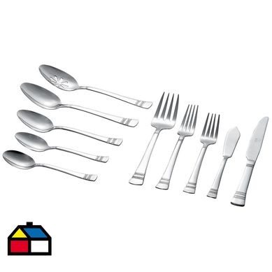 Juego de cubiertos 45 piezas acero