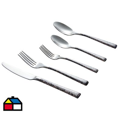 Cubiertos stone grey 20 piezas