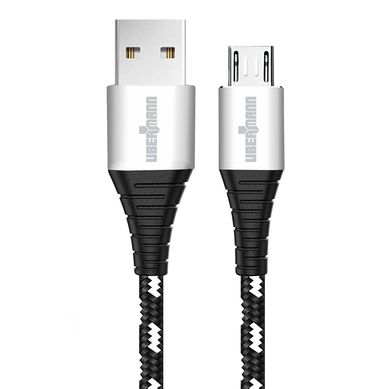 Cable carga rpida USB a micro USB hecho con kevlar 2 mt