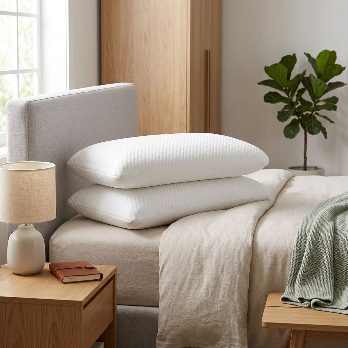 JUST HOME COLLECTION - Pack de 2 Almohadas Memory Foam 40x65 cm