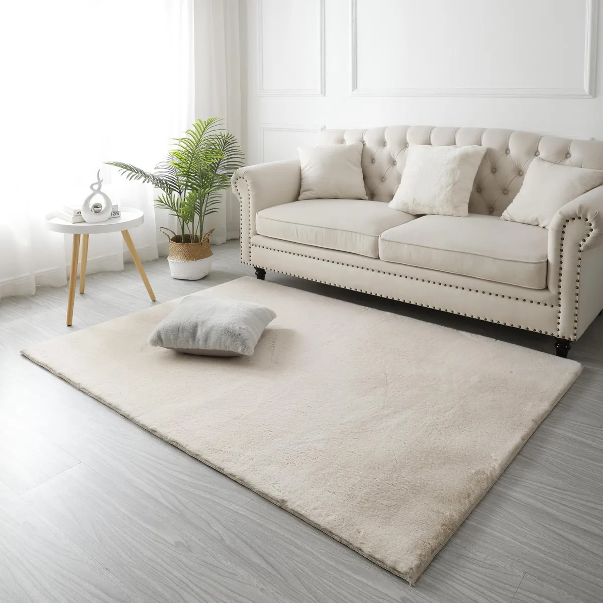 JUST HOME COLLECTION - Alfombra Lisa 160x230 cm Poliéster Beige