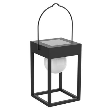 Farol Solar Negro Plstico