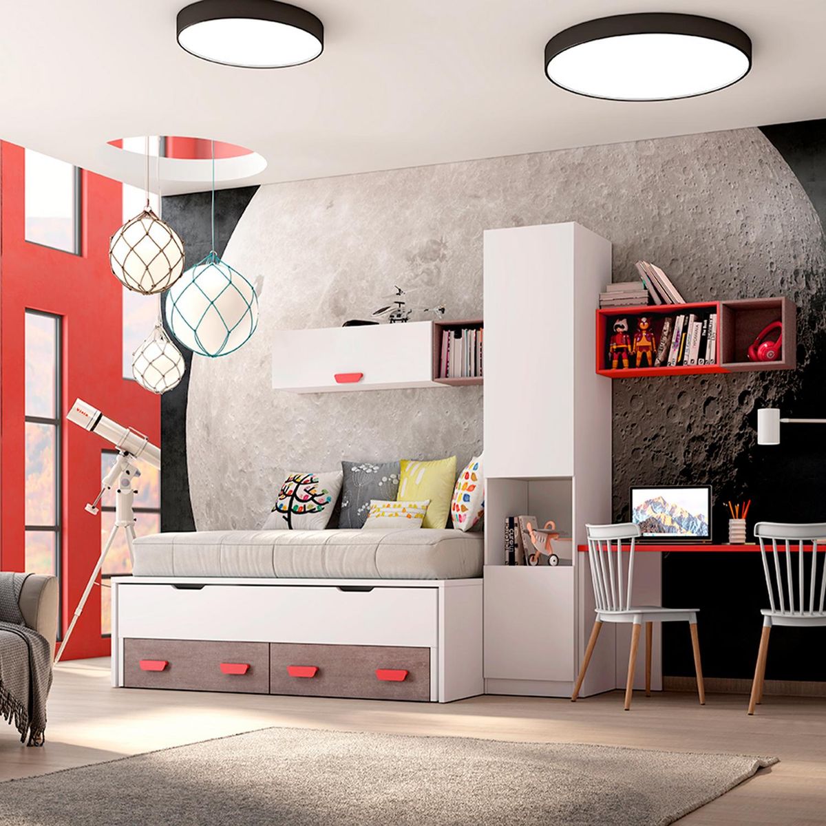 FIXSER - Asa abs rojo 96/128mm apl65