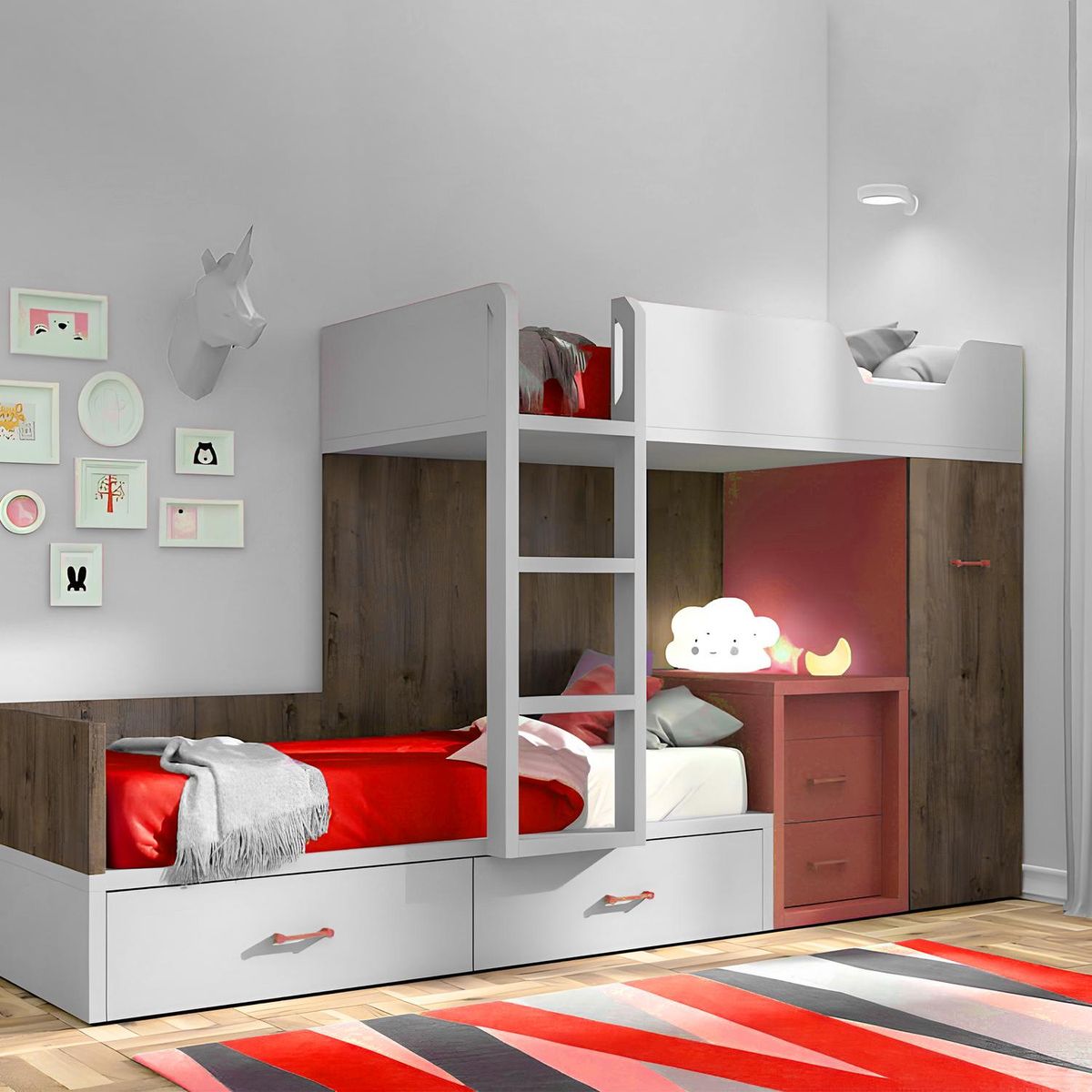 FIXSER - Asa abs rojo 160 mm