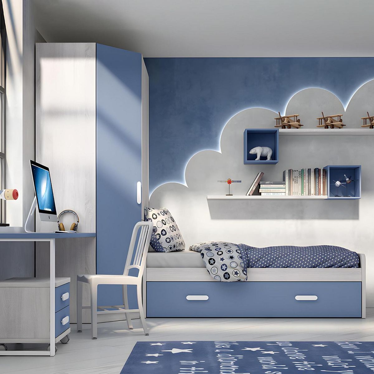 FIXSER - Asa abs blanco 128/224 mm