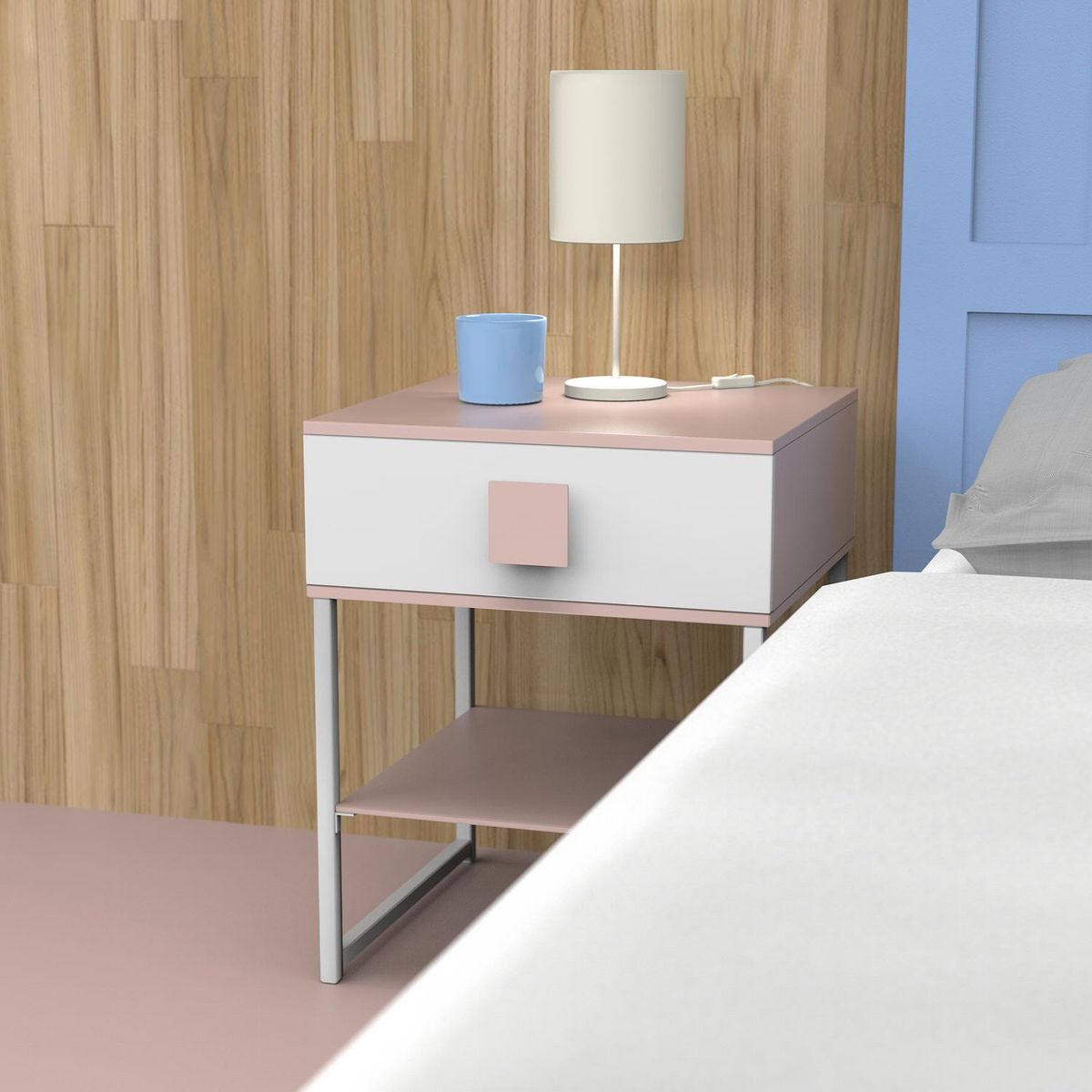 FIXSER - Pomo abs rosa 86x86 mm