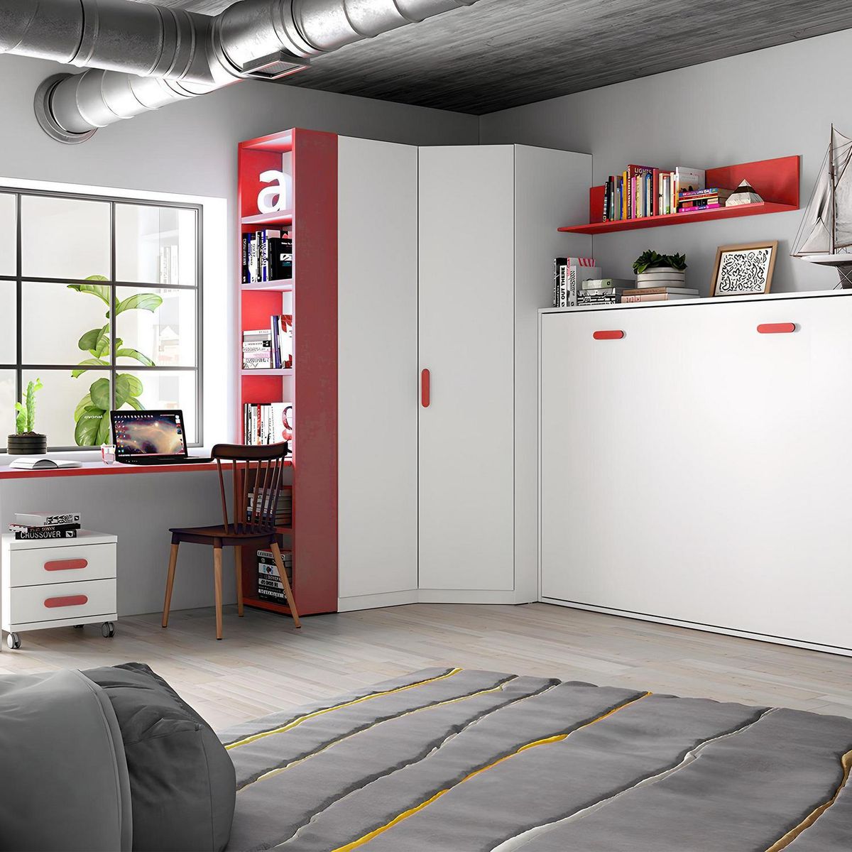 FIXSER - Asa abs rojo 128/224 mm