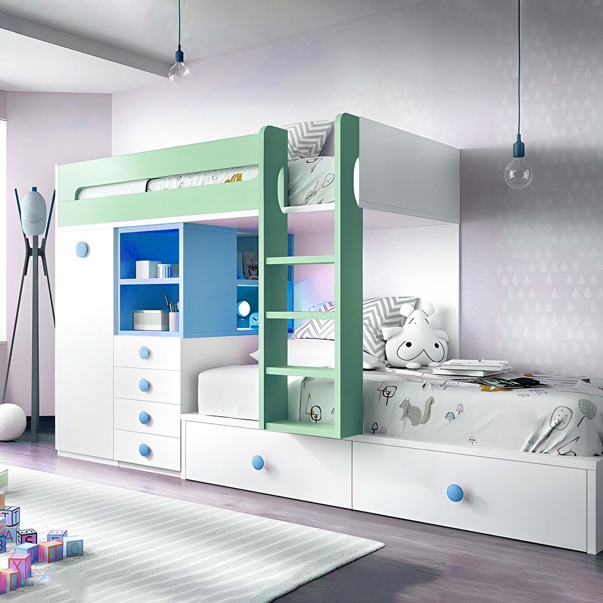 FIXSER - Pomo abs azul 65 mm