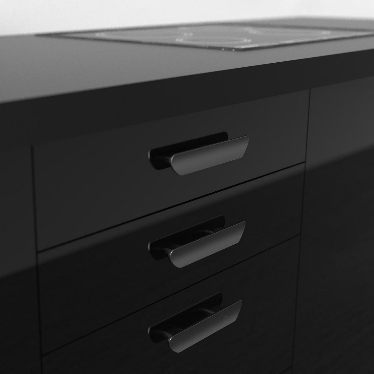 FIXSER - Asa abs negro 64/96 mm