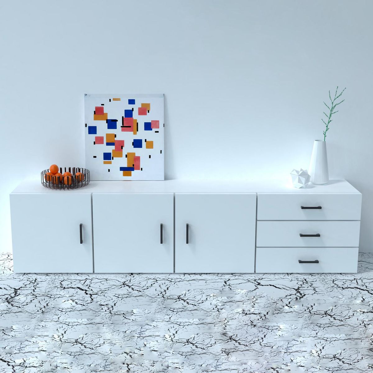 FIXSER - Asa abs negro 128 mm