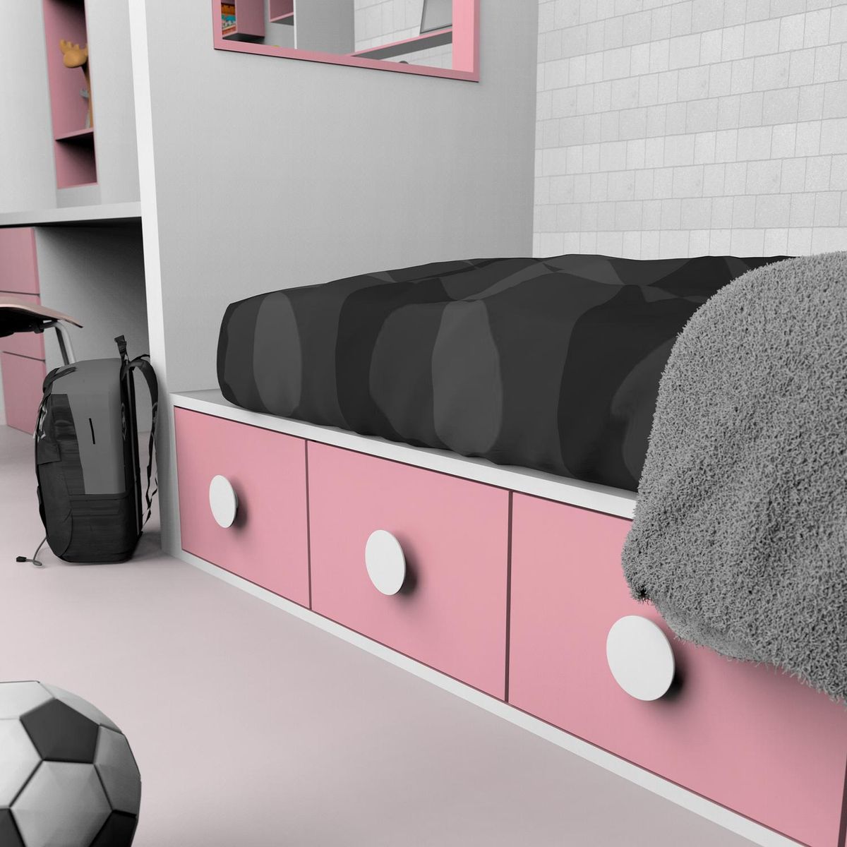 FIXSER - Pomo abs blanco 100 mm