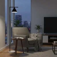 Lámpara de Pie Cono Negro 26x153 cm