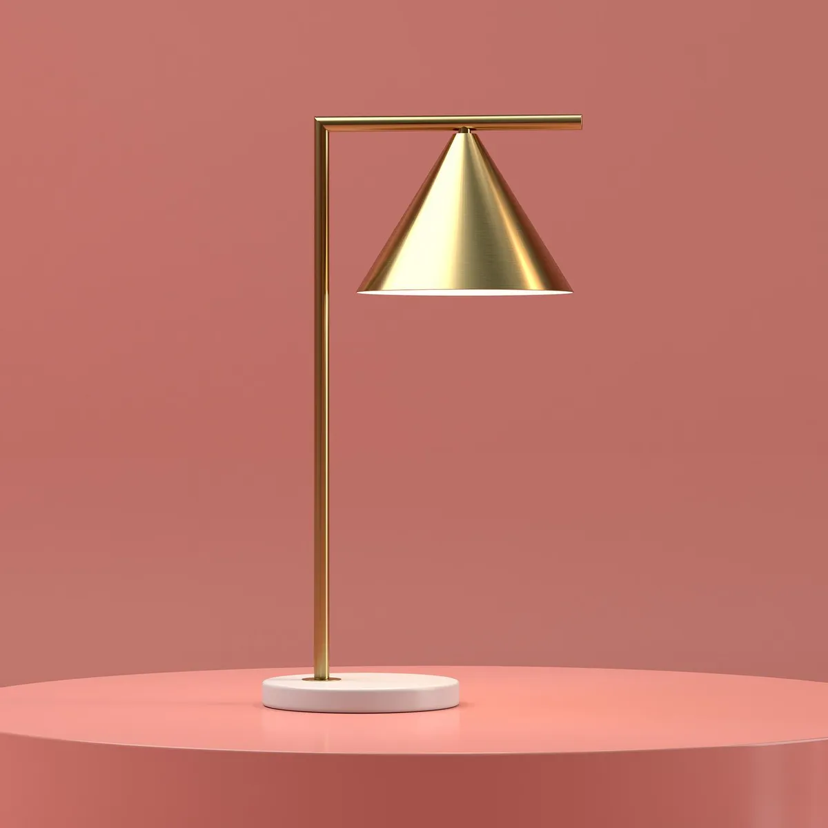 JUST HOME COLLECTION - Lámpara Mesa Cono Amarillo 20x59 cm