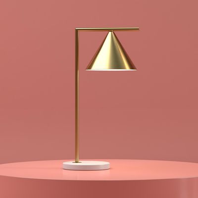 Imagen 2 del producto Lámpara Mesa Cono Amarillo 20x59 cm