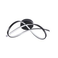 Lámpara Techo Olas Metal Negro