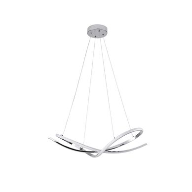 Lmpara colgante Led geomtrico cromado
