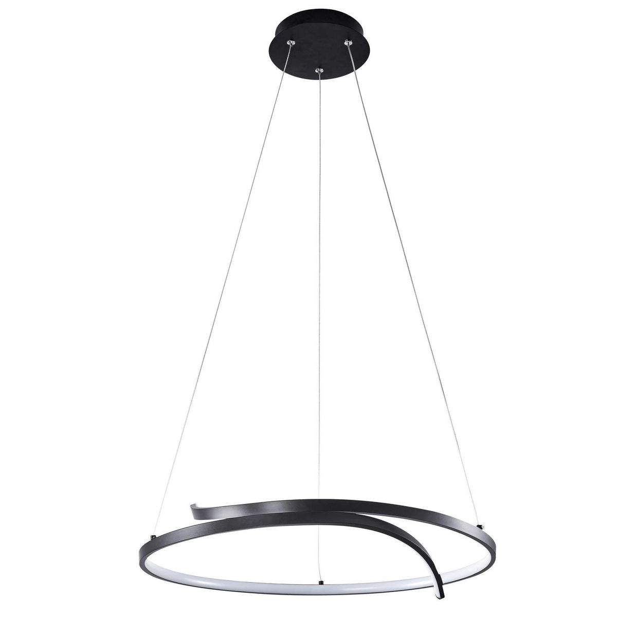 JUST HOME COLLECTION - Lámpara de Techo Led Circular Metal Negro
