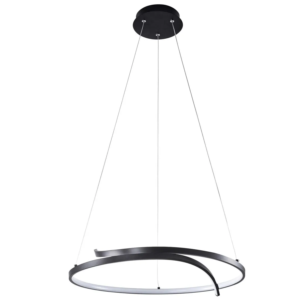 JUST HOME COLLECTION - Lámpara de Techo Led Circular Metal Negro